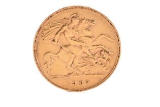 EDWARD VII GOLD HALF SOVEREIGN,