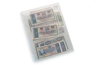COLLECTION OF BRITISH LINEN BANK ONE AND FIVE POUND NOTES,