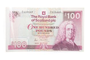 ROYAL BANK OF SCOTLAND ONE HUNDRED POUND NOTE,