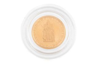 ELIZABETH II GOLD HALF SOVEREIGN COMMEMORATING THE 500TH ANNIVERSARY OF THE SOVEREIGN 1489 - 1989,