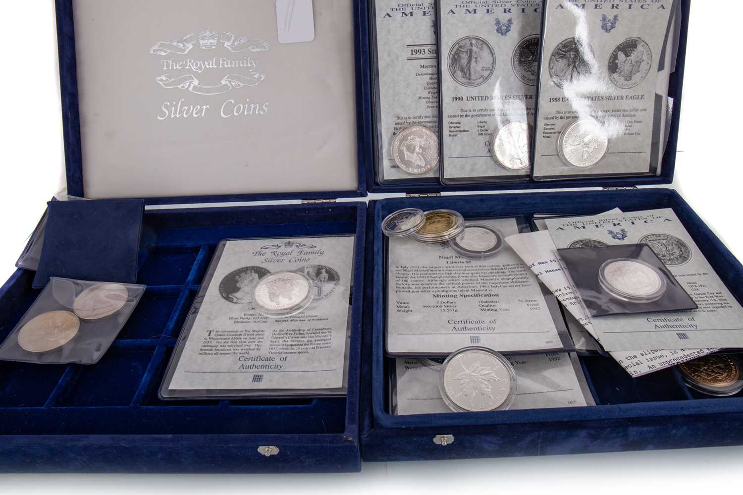 COLLECTION OF SILVER COINS,
