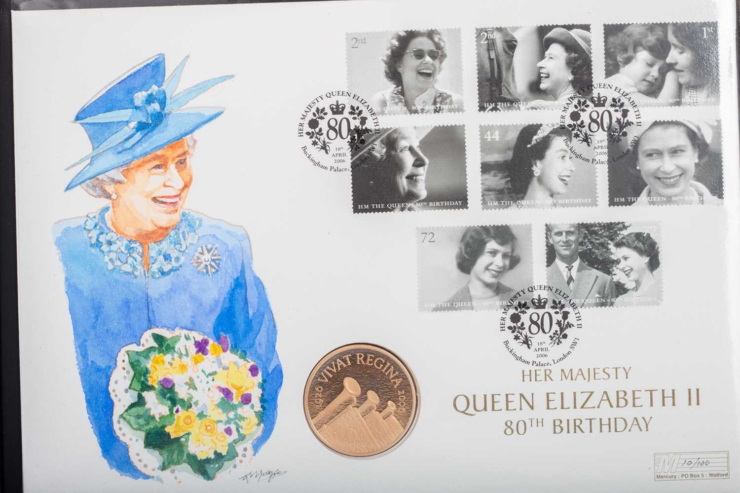 HER MAJESTY QUEEN ELIZABETH II 80TH BIRTHDAY £5 COIN VIVAT REGINA,