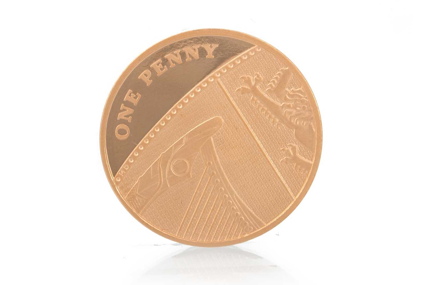 GOLD ONE PENNY COIN,