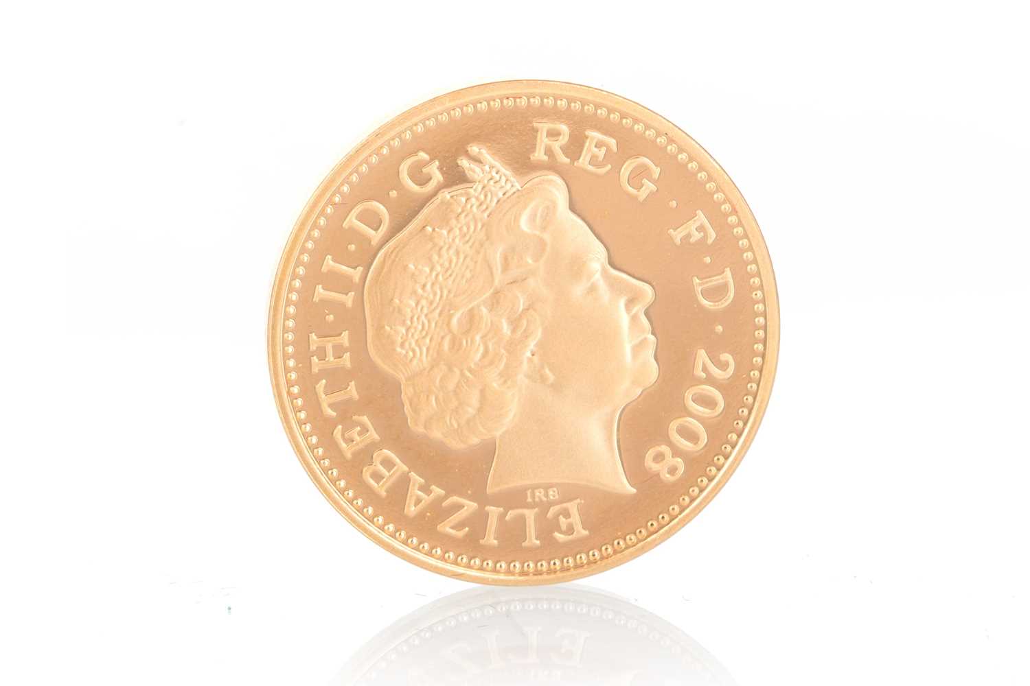 GOLD ONE PENNY COIN, - Image 2 of 2