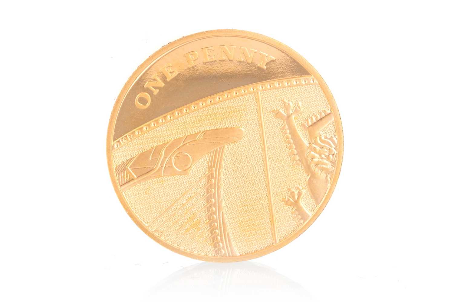 GOLD ONE PENNY COIN, - Image 2 of 2
