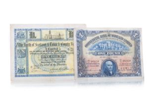 FOUR EARLY SCOTTISH BANKNOTES,