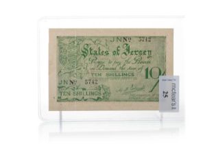 WWII STATES OF JERSEY TEN SHILLING BANKNOTE,