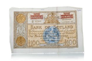 BANK OF SCOTLAND ONE HUNDRED POUND NOTE,