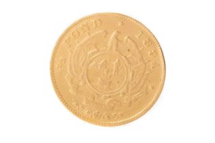 SOUTH AFRICAN GOLD HALF POND COIN,