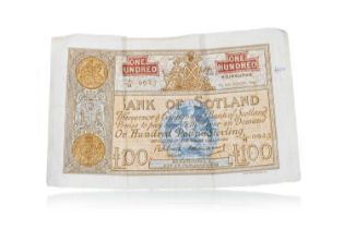 BANK OF SCOTLAND ONE HUNDRED POUND NOTE,