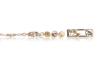 GROUP OF MACKINTOSH STYLE JEWELLERY, IN NINE CARAT GOLD
