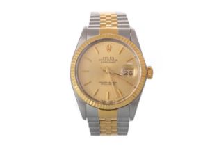 ROLEX DATEJUST STAINLESS STEEL AUTOMATIC WRIST WATCH,