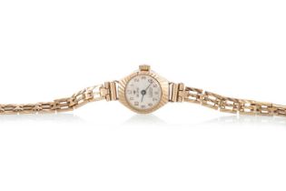 DELMA NINE CARAT GOLD WRIST WATCH,