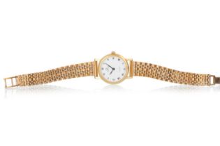 OMEGA DE VILLE NINE CARAT GOLD QUARTZ WRIST WATCH,