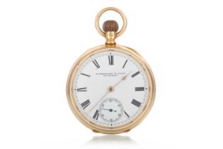 EIGHTEEN CARAT GOLD OPEN FACE POCKET WATCH,