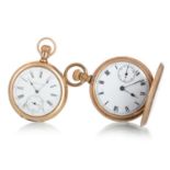 WALTHAM ROLLED GOLD POCKET WATCH, AND ANOTHER