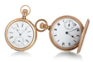 WALTHAM ROLLED GOLD POCKET WATCH, AND ANOTHER