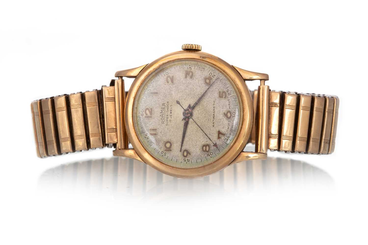 ROAMER NINE CARAT GOLD CASED MANUAL WIND WRIST WATCH, - Image 2 of 2