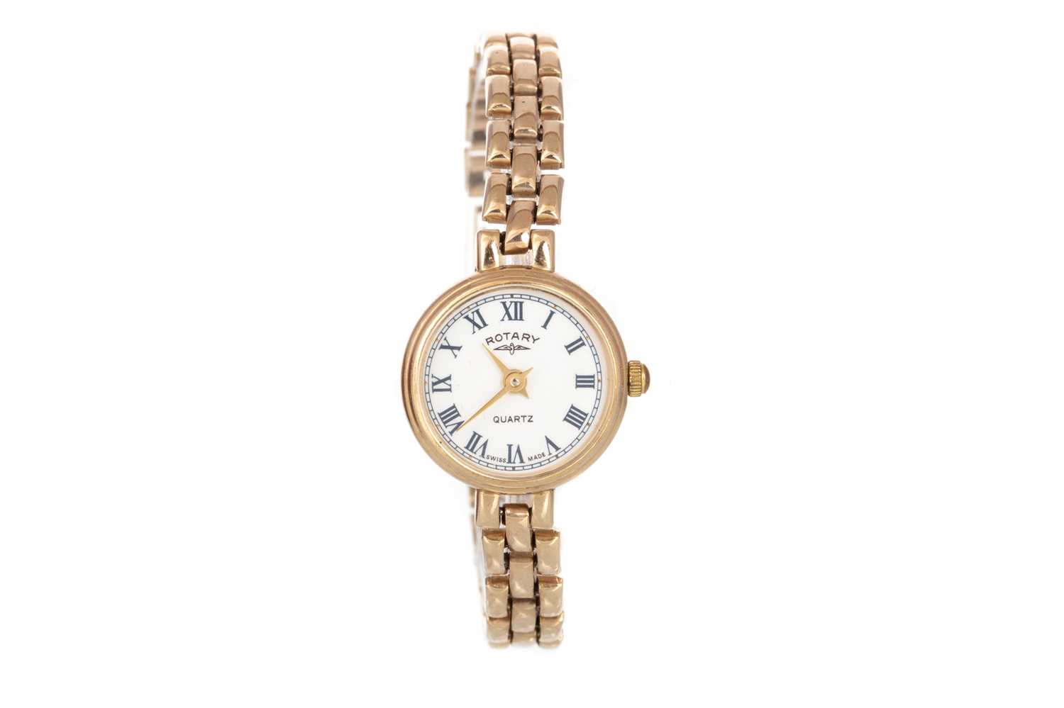 ROTARY NINE CARAT GOLD QUARTZ WRIST WATCH,