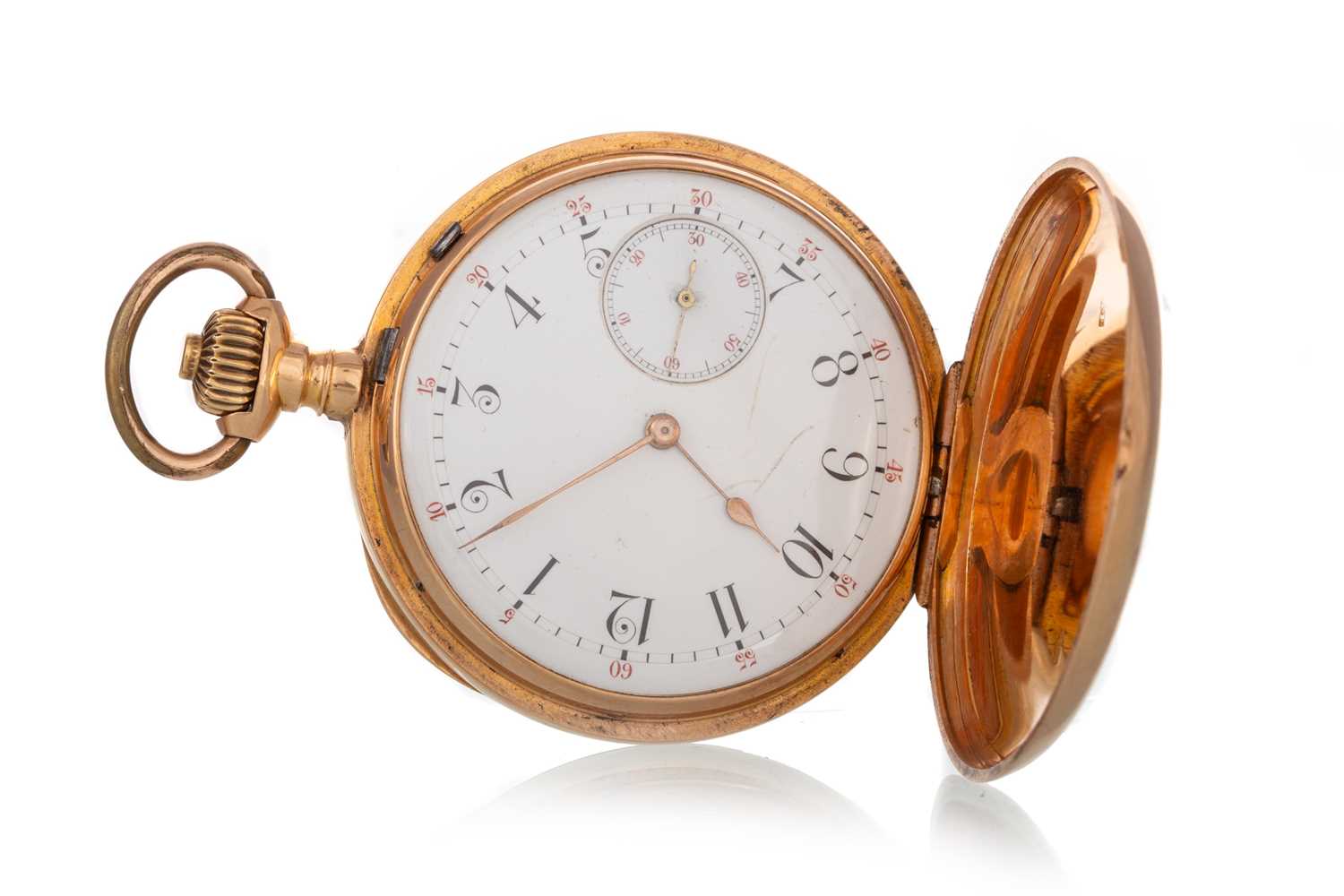 EIGHTEEN CARAT GOLD FULL HUNTER POCKET WATCH,