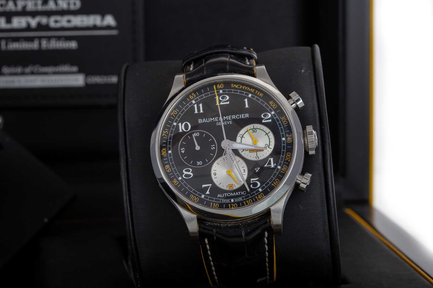 BAUME AND MERCIER 'SHELBY COBRA' LIMITED EDITION STAINLESS STEEL AUTOMATIC WRIST WATCH, - Image 2 of 2