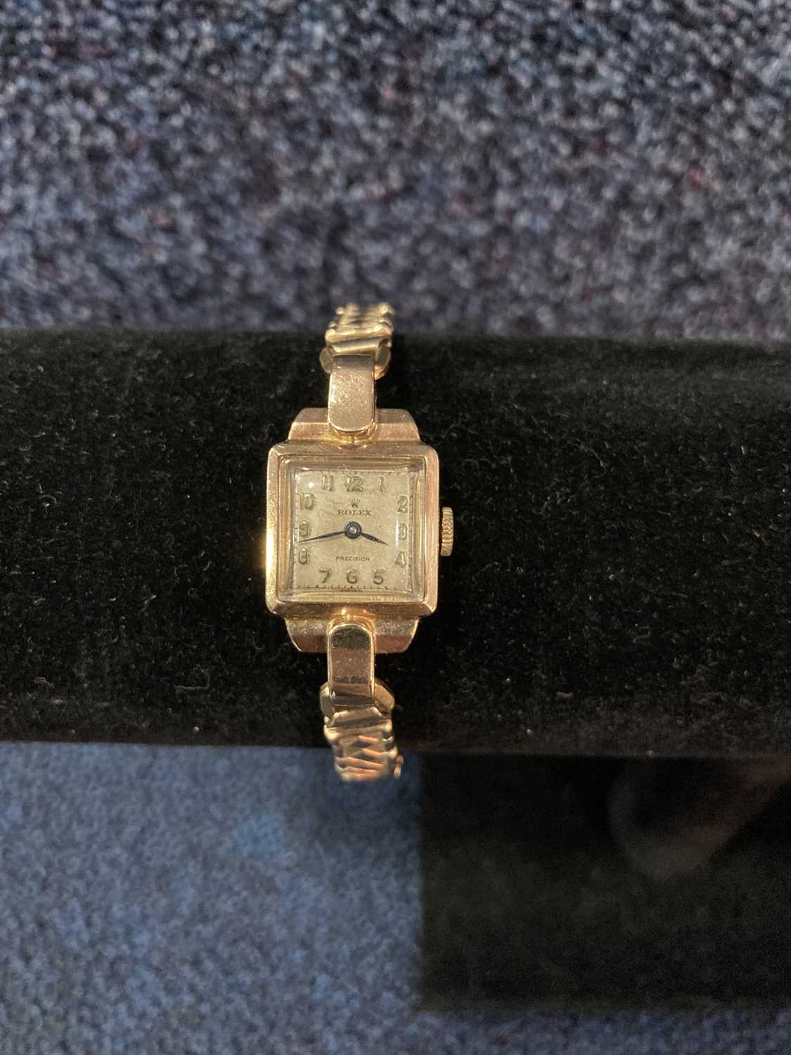 ROLEX PRECISION NINE CARAT GOLD MANUAL WIND WRIST WATCH, - Image 2 of 5