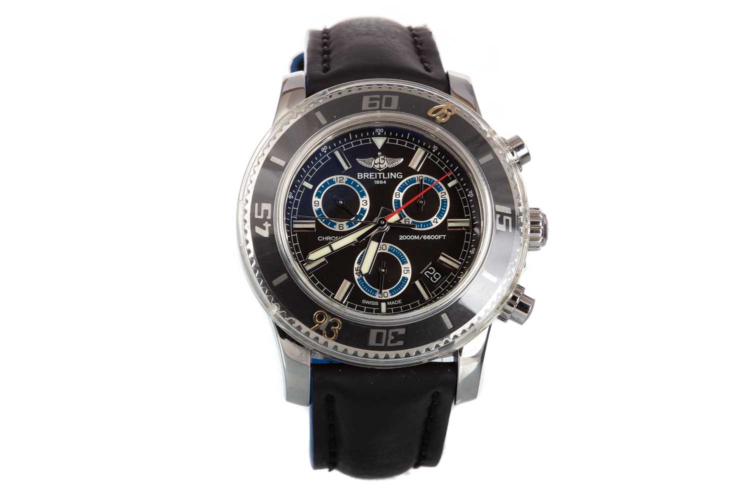 BREITLING SUPEROCEAN CHRONOGRAPH STAINLESS STEEL AUTOMATIC WRIST WATCH, - Image 2 of 2