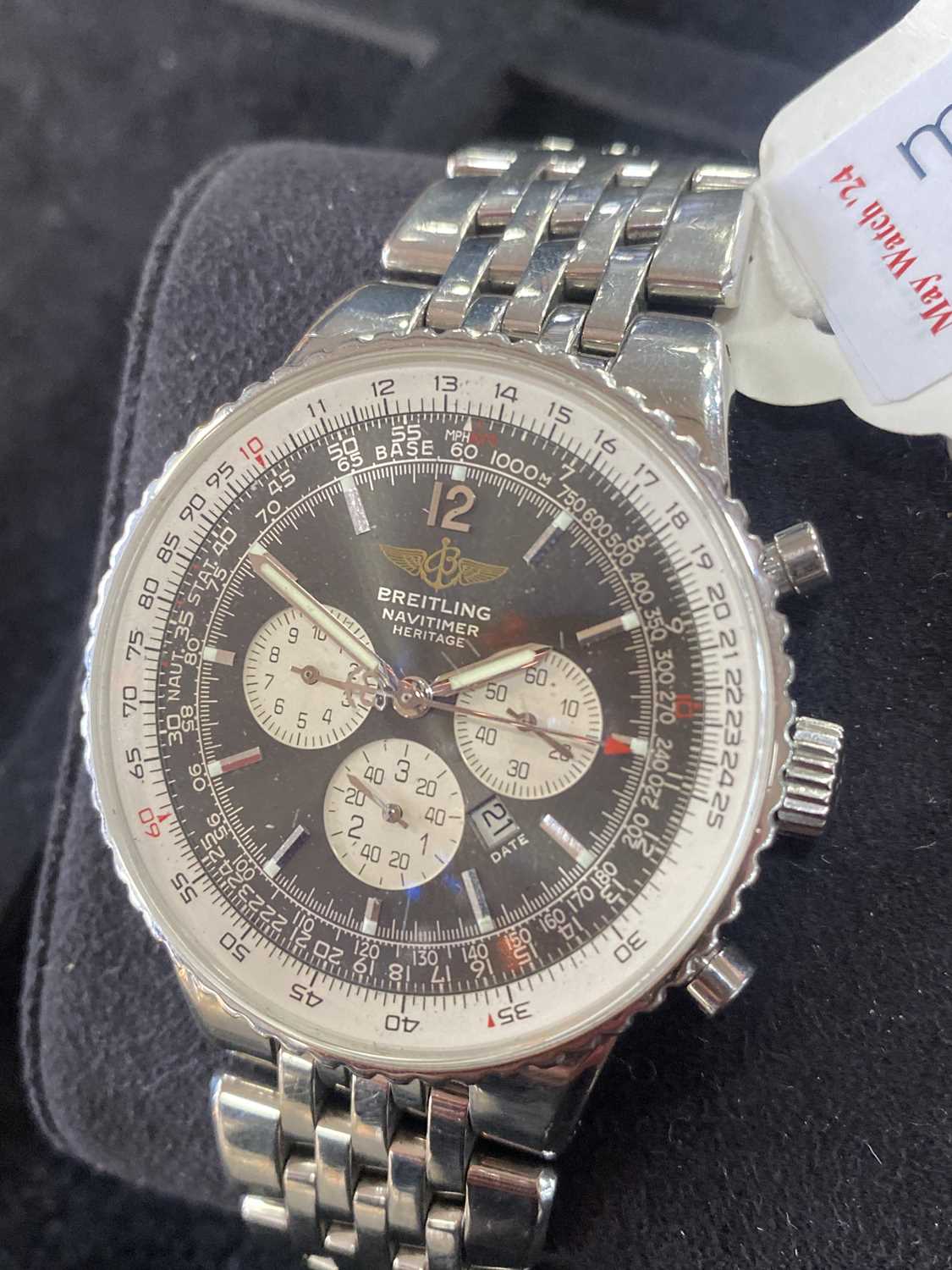 BREITLING NAVITIMER STAINLESS STEEL AUTOMATIC WRIST WATCH, - Image 2 of 3