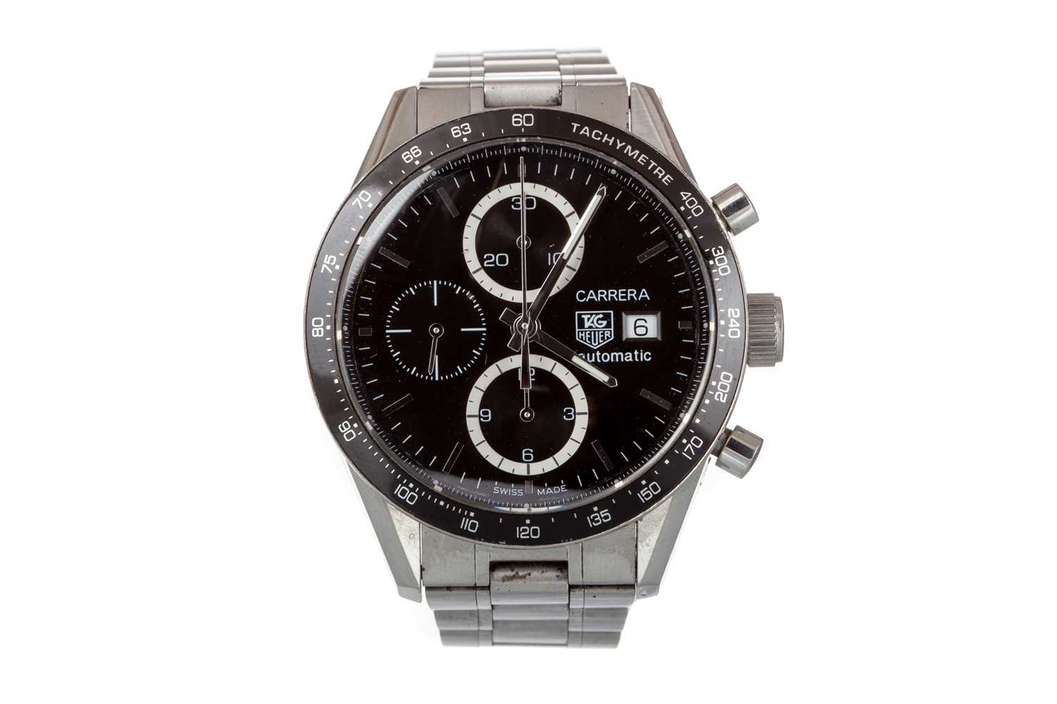 TAG HEUER CARRERA STAINLESS STEEL AUTOMATIC WRIST WATCH,