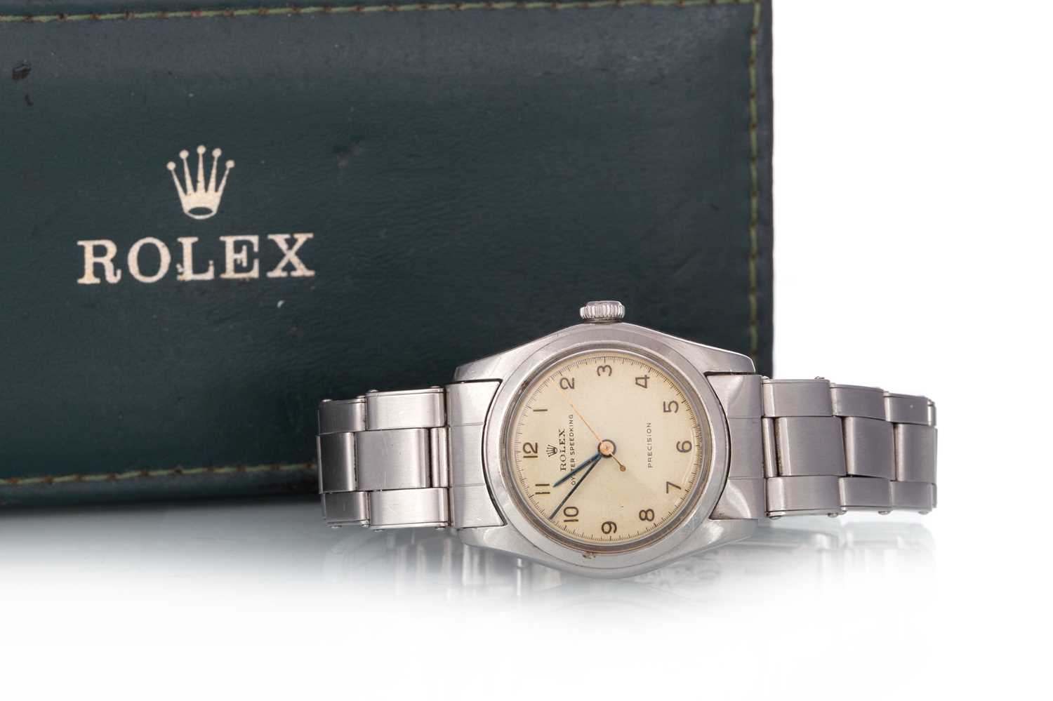 ROLEX OYSTER SPEEDKING STAINLESS STEEL MANUAL WIND WRIST WATCH, - Image 2 of 2