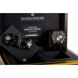 BAUME AND MERCIER 'SHELBY COBRA' LIMITED EDITION STAINLESS STEEL AUTOMATIC WRIST WATCH,