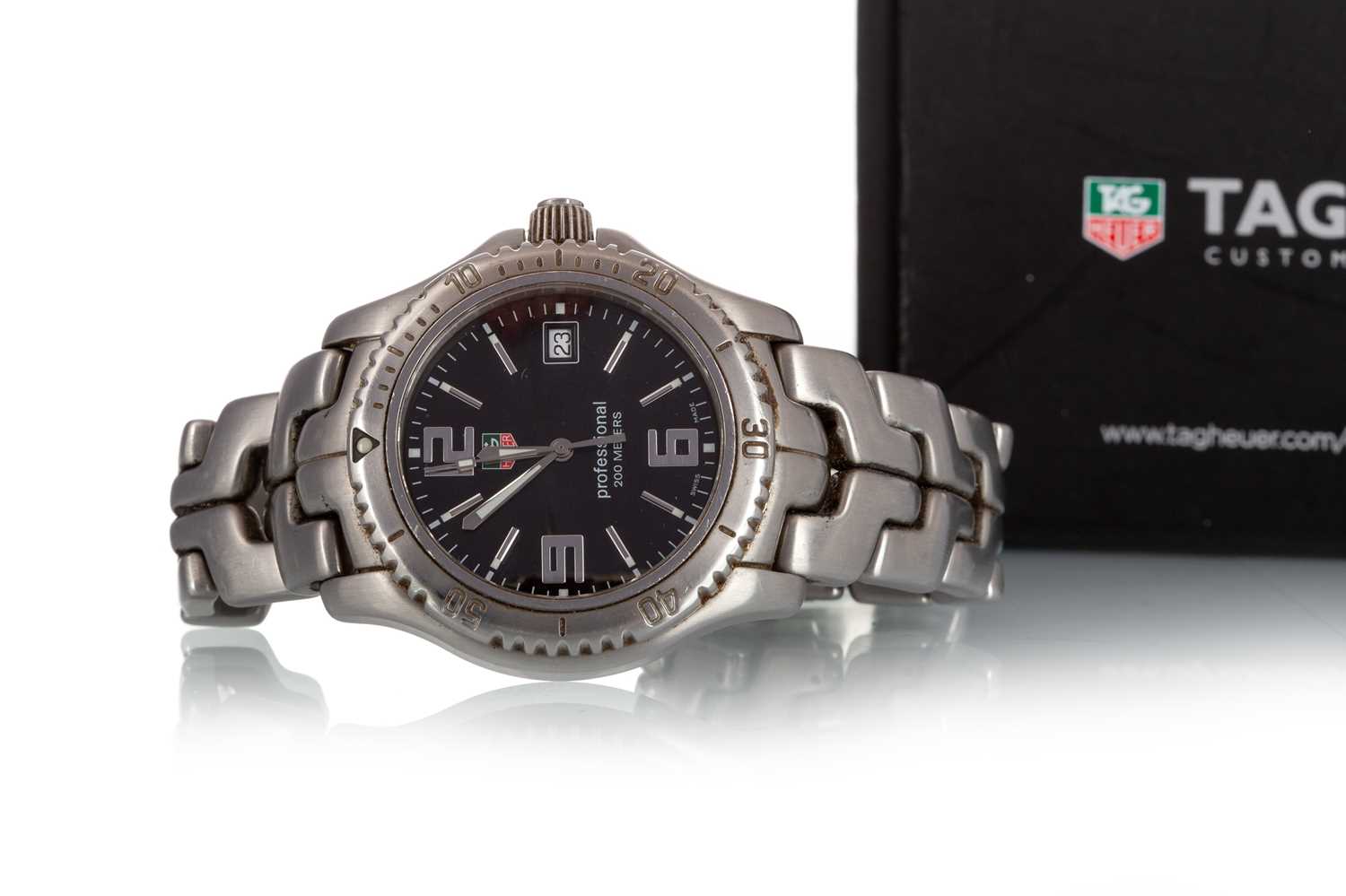 TAG HEUER LINK STAINLESS STEEL QUARTZ WRIST WATCH,