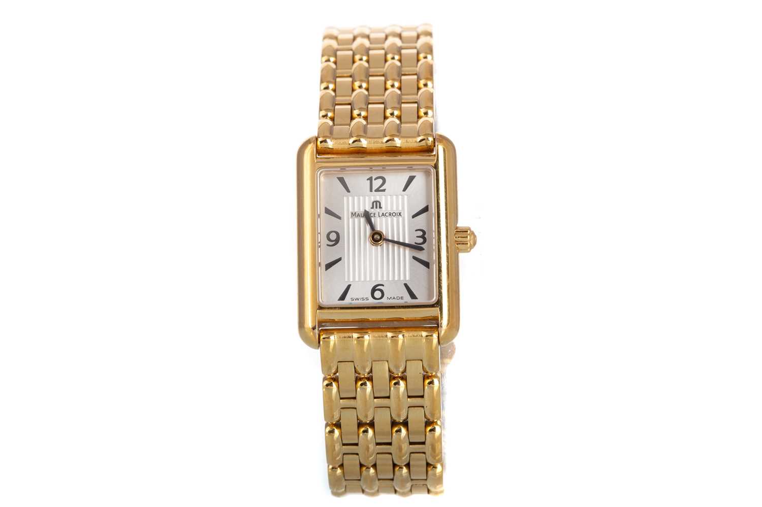 MAURICE LACROIX GOLD PLATED QUARTZ WRIST WATCH,