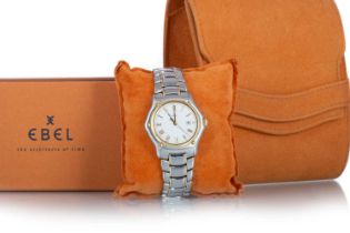 EBEL STAINLESS STEEL QUARTZ WRIST WATCH,