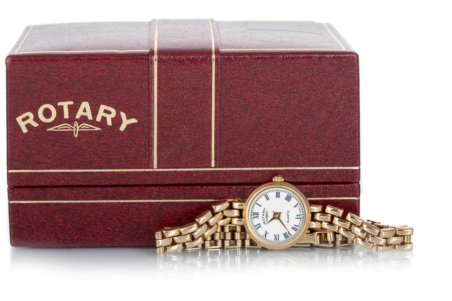 ROTARY NINE CARAT GOLD QUARTZ WRIST WATCH, - Image 2 of 2