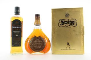 BUSHMILLS 10 YEAR OLD AND JOHNNIE WALKER SWING 75CL IRISH AND BLENDED WHISK(E)Y