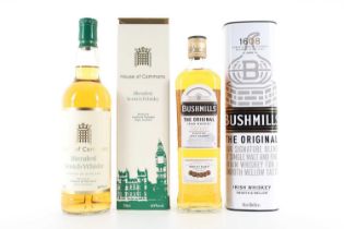 HOUSE OF COMMONS GORDON & MACPHAIL AND BUSHMILLS ORIGINAL BLENDED AND IRISH WHISKY