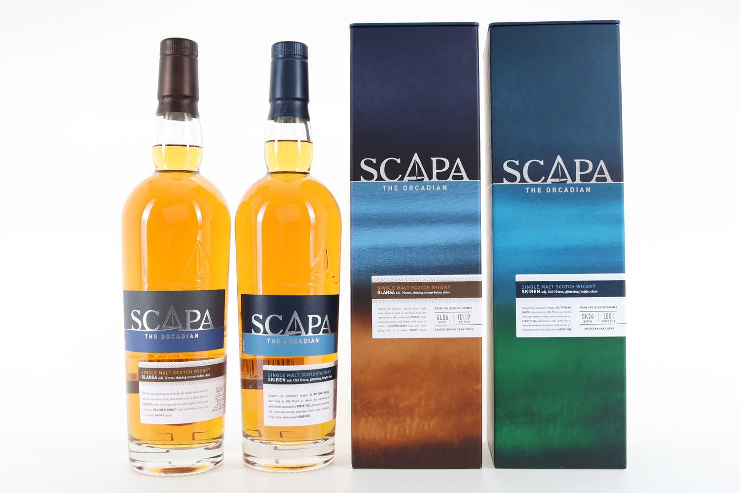 SCAPA SKIREN AND SCAPA GLANSA ISLAND SINGLE MALT