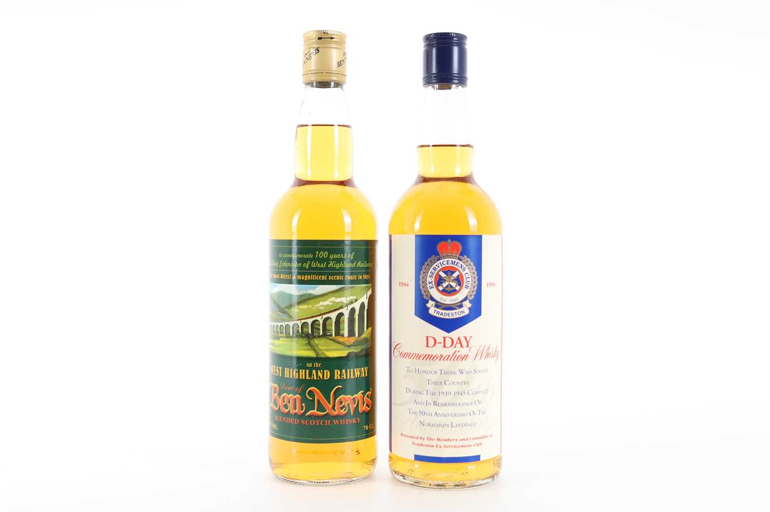 DEW OF BEN NEVIS WEST HIGHLAND RAILWAY AND D-DAY COMMEMORATION WHISKY BLENDED WHISKY