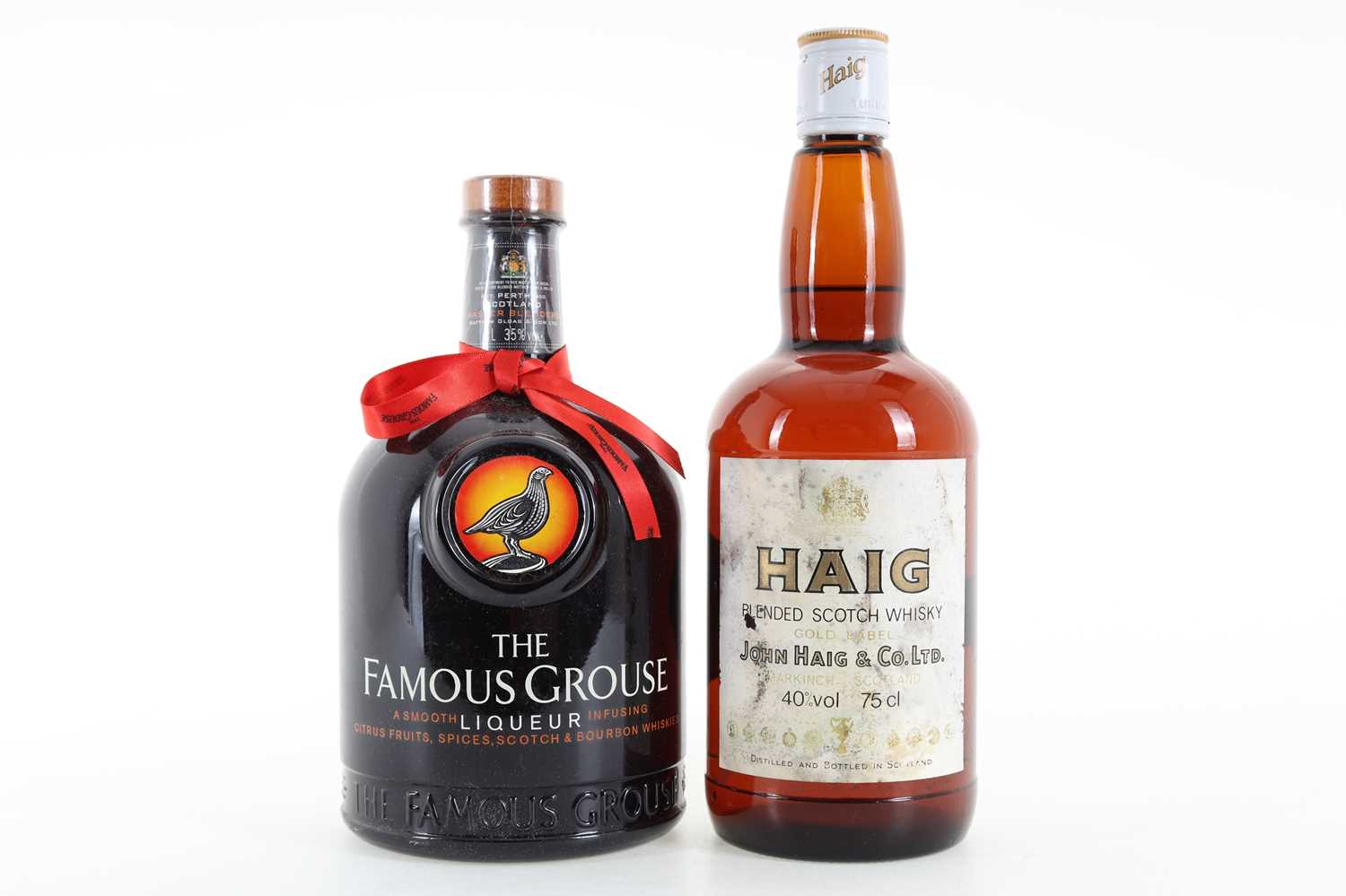 FAMOUR GROUSE LIQUEUR 1L AND HAIG GOLD LABEL 75CL BLENDED WHISKY AND LIQUEUR