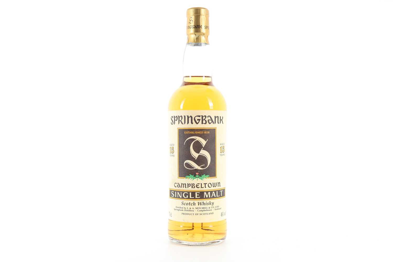 SPRINGBANK 15 YEAR OLD 1990S THISTLE LABEL CAMPBELTOWN SINGLE MALT