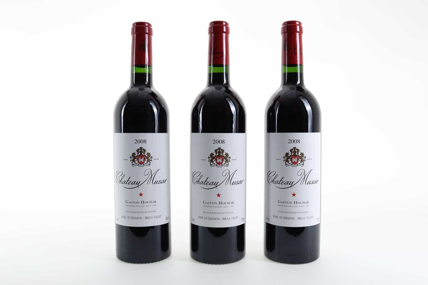 3 BOTTLES OF GASTON HOCHAR 2008 CHATEAU MUSAR LEBANON - BEKAA VALLEY