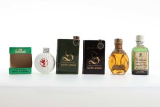 ASSORTED MINIATURE SPIRITS INCLUDING SPRINGBANK BOOK DECANTERS