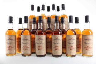 18 BOTTLES OF GLEN GARIOCH 10 YEAR OLD 1980S 75CL - COMPLETE COLLECTION OF WHISKY PRODUCTION LABELS