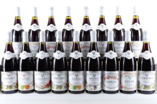 24 BOTTLES OF GEORGE DUBOEUF 2007 VINTAGE INCLUDING MORGON, CHIROUBLES, FLEURIE, BROUILLY, BEAUJOLAI