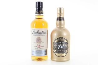 CHIVAS REGAL 15 YEAR OLD 75CL AND BALLANTINE'S 15 YEAR OLD BLENDED WHISKY