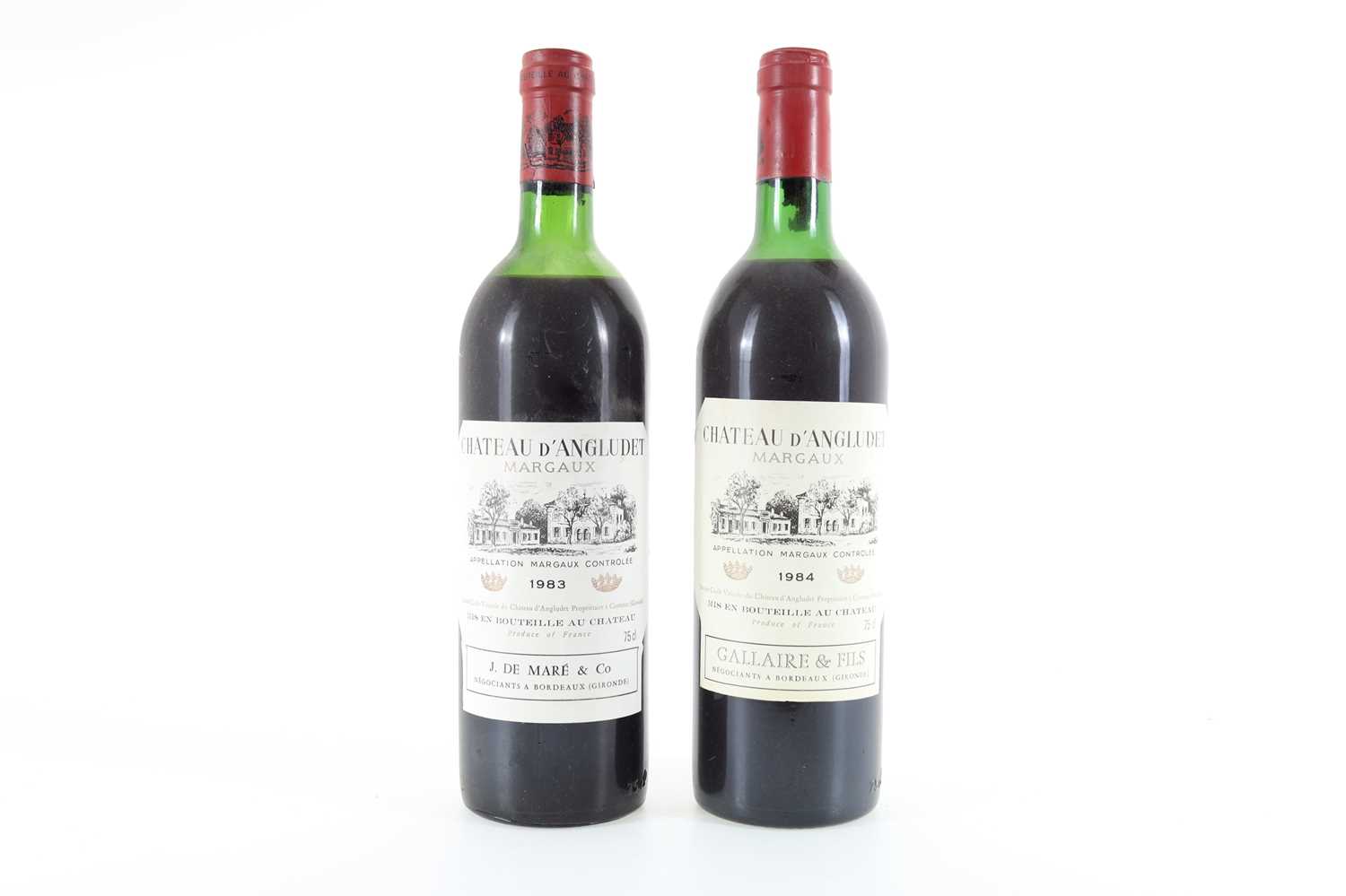 CHATEAU D'ANGLUDET 1983 AND 1984 MARGAUX FRENCH - BORDEAUX