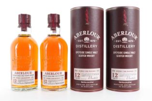 2 BOTTLES OF ABERLOUR 12 YEAR OLD DOUBLE CASK 75CL SPEYSIDE SINGLE MALT