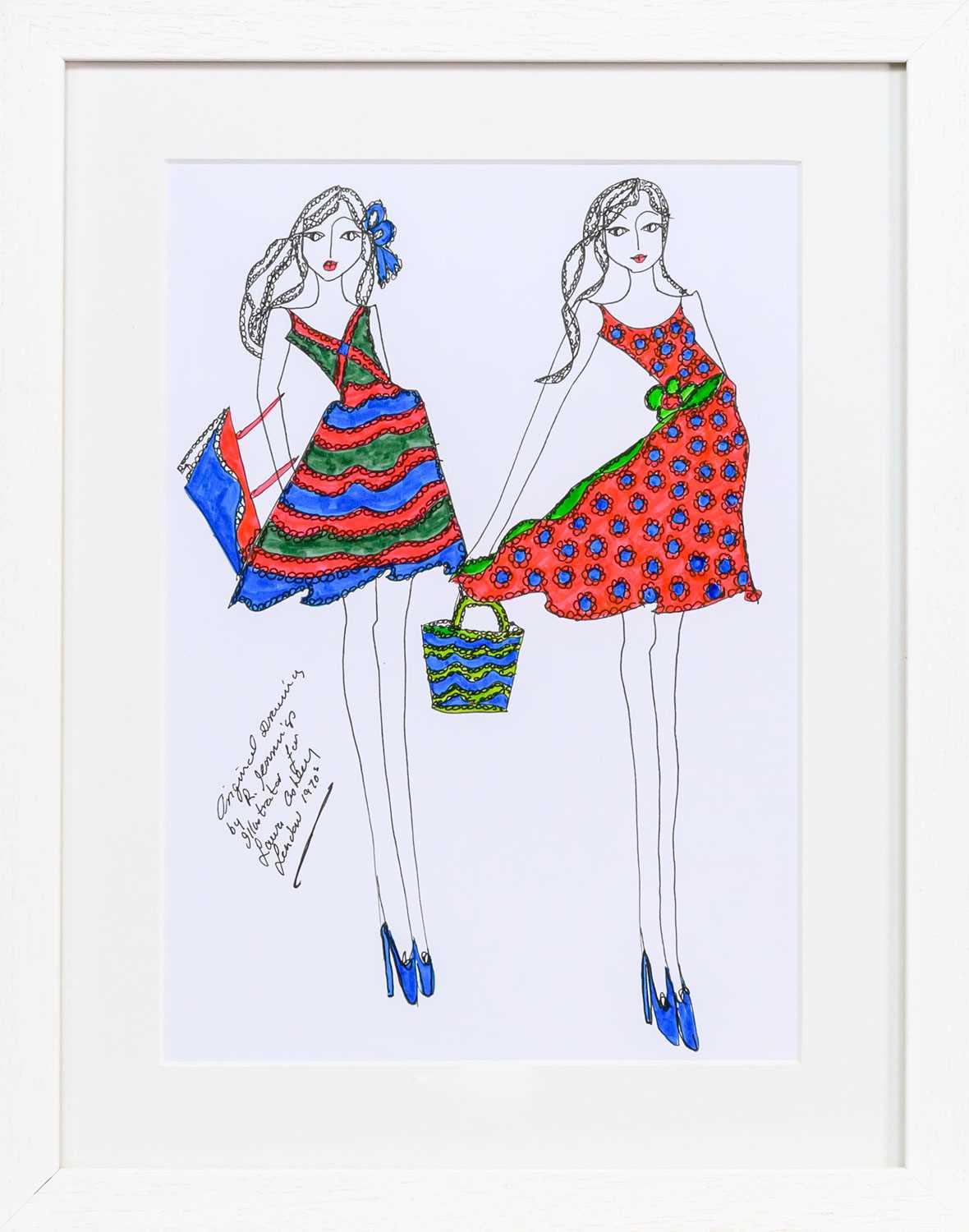 * ROZ JENNINGS, TWO ORIGINAL ILLUSTRATIONS OF DESIGNS FOR LAURA ASHLEY - Image 2 of 2