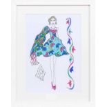 * ROZ JENNINGS, TWO ORIGINAL ILLUSTRATIONS OF DESIGNS FOR LAURA ASHLEY